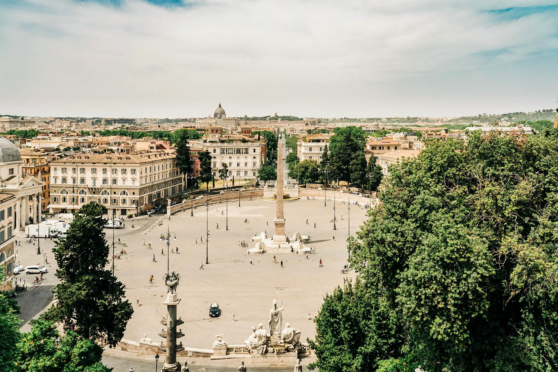 Destination Rome - Vue sur la piazza del Popolo depuis le belvédère du Pincio