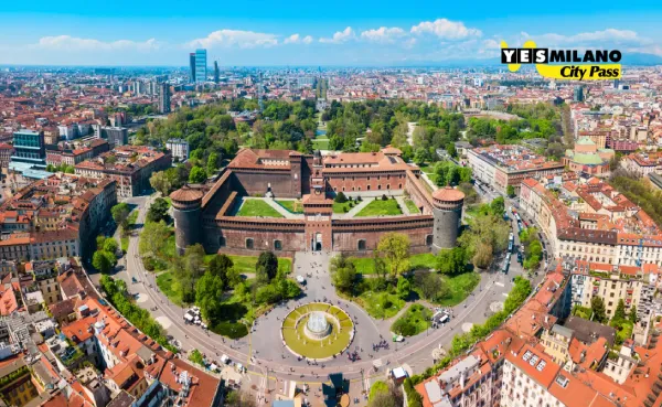 Le château des Sforza pour illustrer les visites incluses dans le YesMilanoPass à Milan