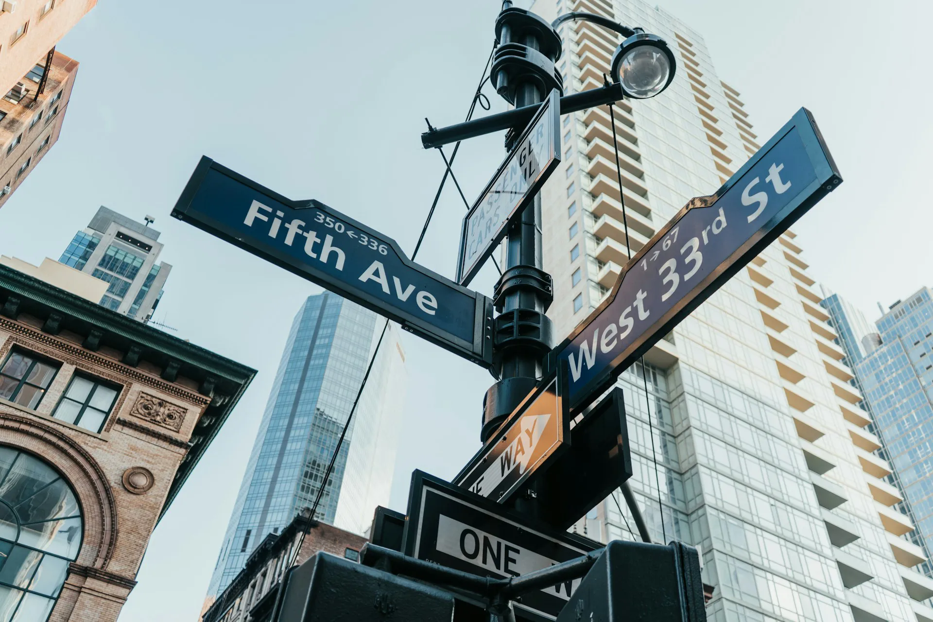 Panneau de rue Fifth Avenue à New York